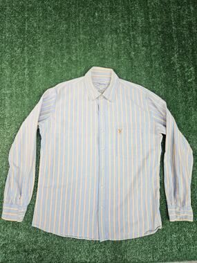 U.S. Expedition Shirt Men’s Large Striped Long Sleeve Button Up Vintage